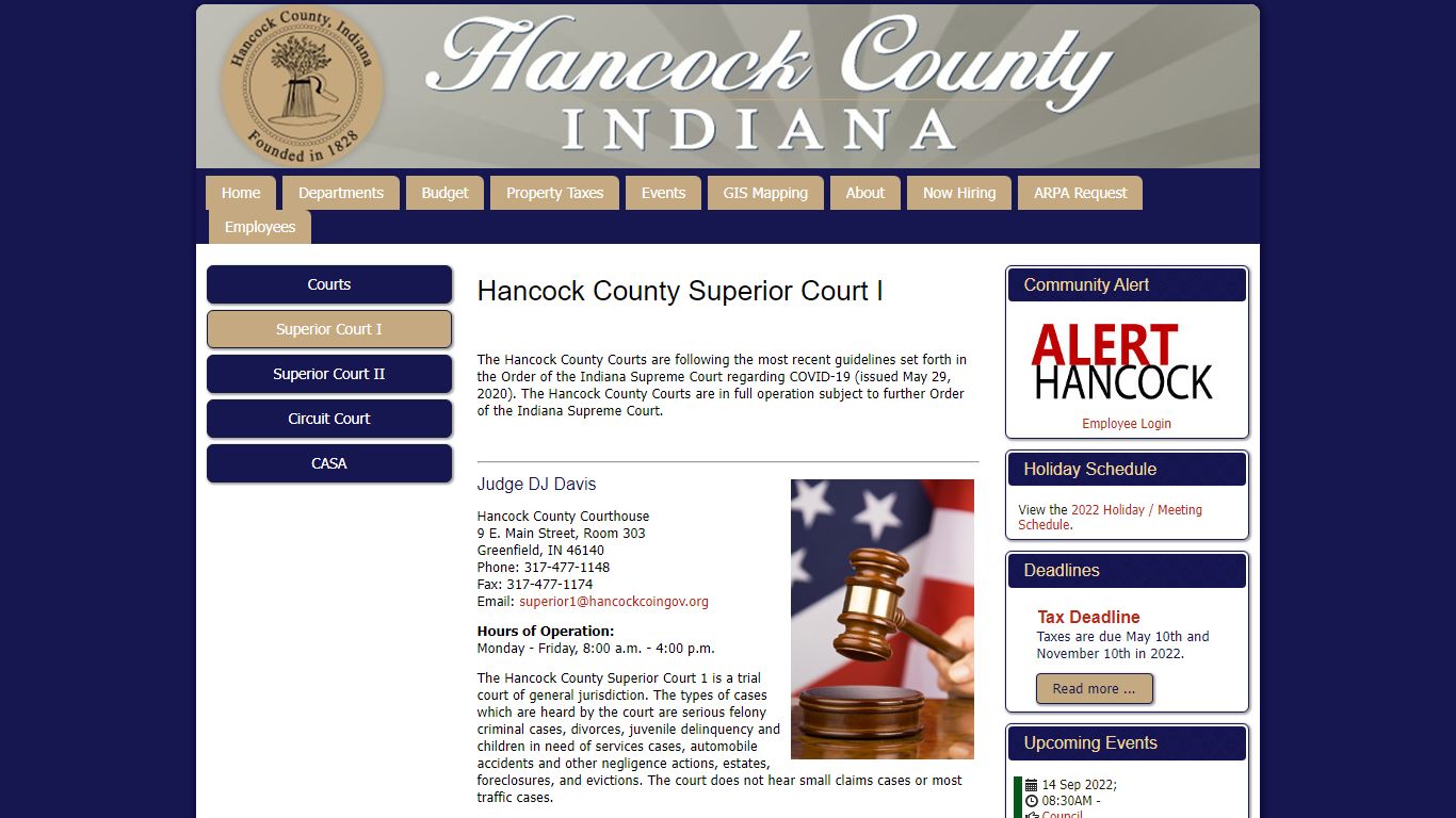 Superior Court I - Hancock County, Indiana